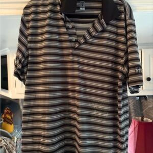 PGA Striped Black and Gray Men's Shirt